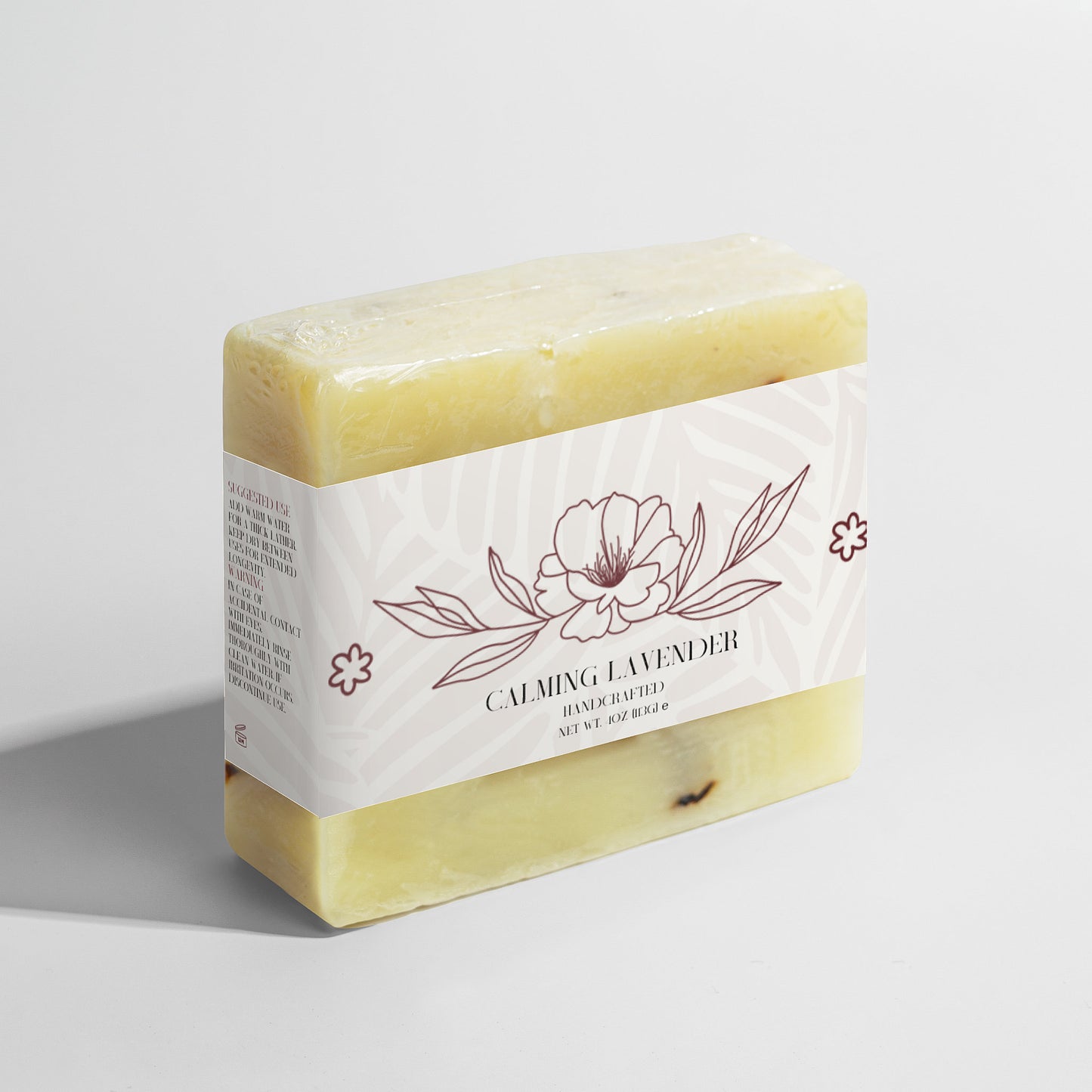 Calming Lavender Soap Bar – 4 oz / 113g | Relaxing & Moisturizing Cleanser