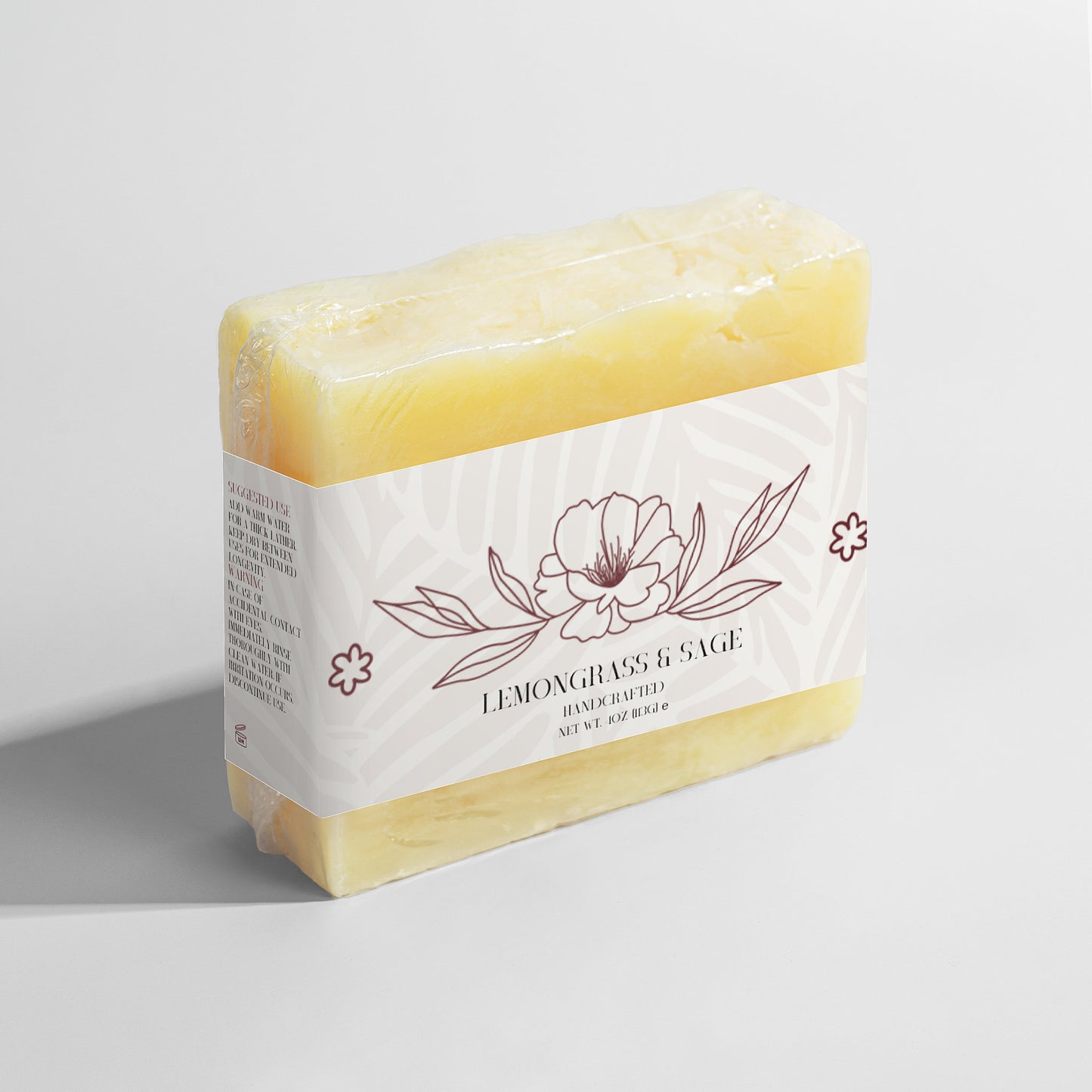 Lemongrass & Sage Soap Bar – 4 oz / 113g | Refreshing & Balancing Cleanser