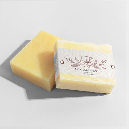 Lemongrass & Sage Soap Bar – 4 oz / 113g | Refreshing & Balancing Cleanser