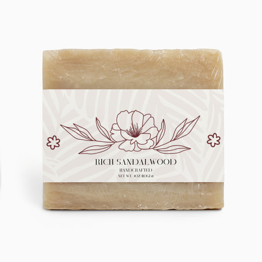 Rich Sandalwood Soap Bar – 4 oz / 113g | Luxurious & Moisturizing Cleanser