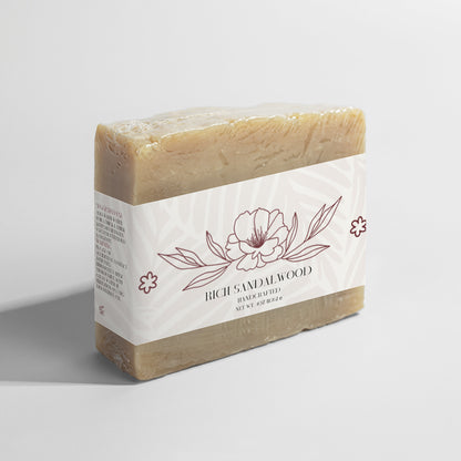 Rich Sandalwood Soap Bar – 4 oz / 113g | Luxurious & Moisturizing Cleanser