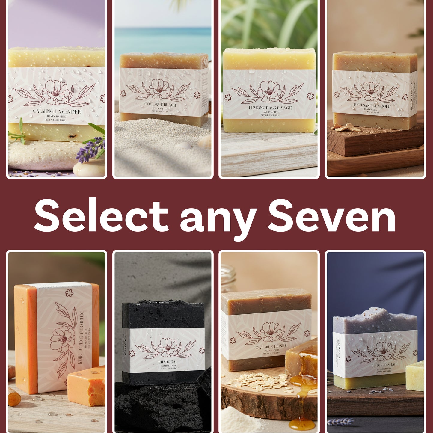 Complete Soap Collection – All 7 Natural Soaps in One Pack